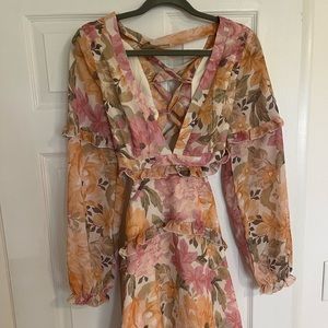 Showpo lace up back dress